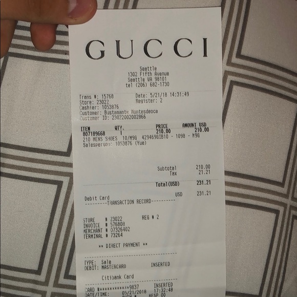 gucci bill